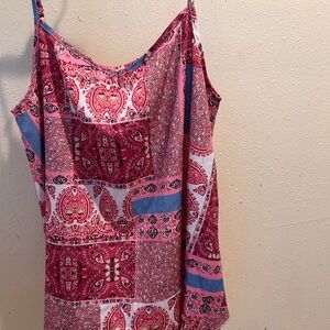 Bohemian Patchwork Spaghetti Strap Top